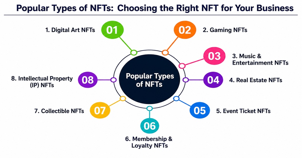 Popular Types of NFTs: Choosing the Right NFT for Your Business