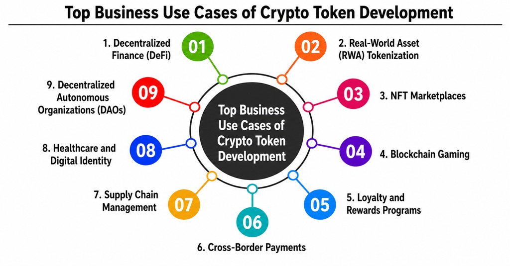 Top business use cases of crypto token development