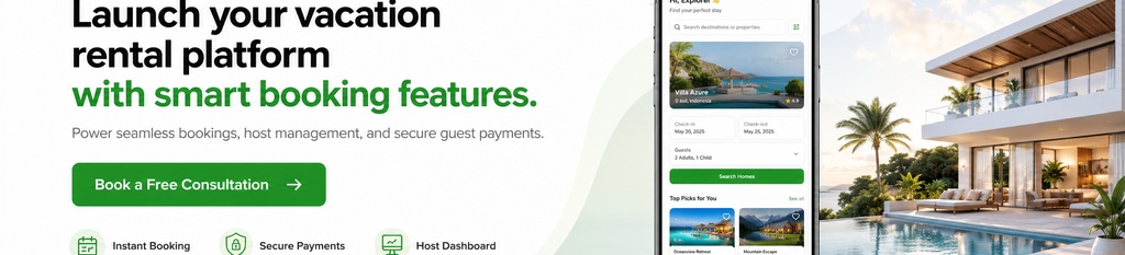 Launch your vacatio rental platform with smart booking features