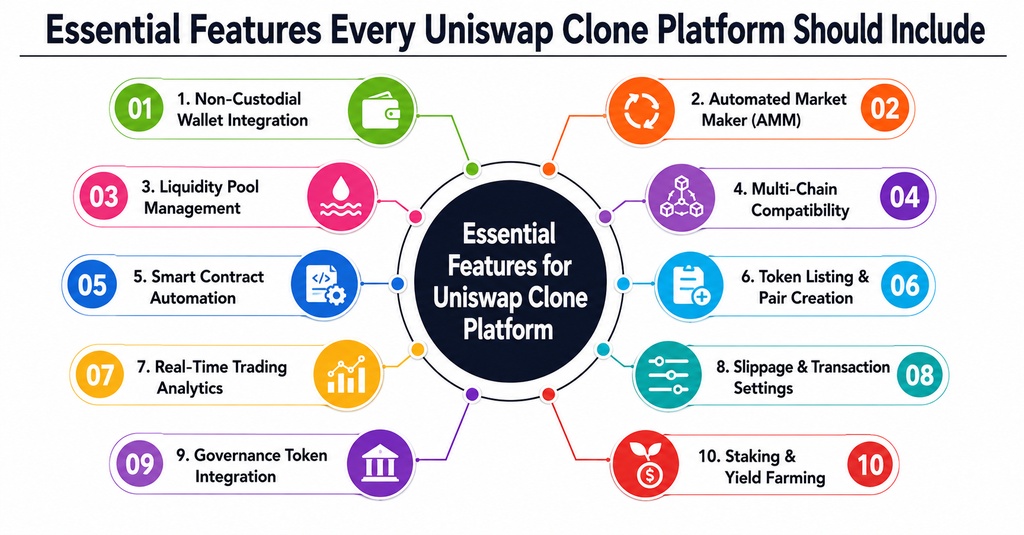 Essential Features Every Uniswap Clone Platform Should Include