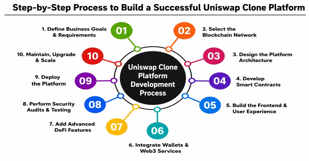 Step-by-Step Process to Build a Successful Uniswap Clone Platform