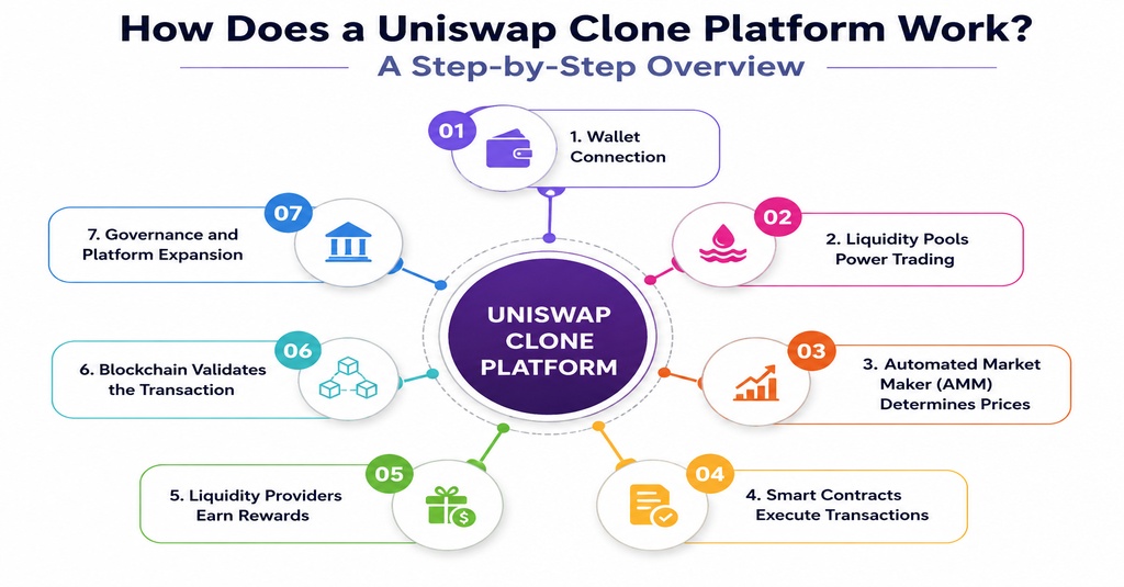 How Does a Uniswap Clone Platform Work? A Step-by-Step Overview