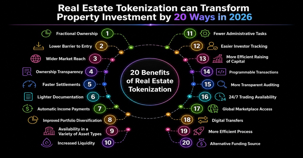 Real Estate Tokenization can Transform Property Investment by 20 Ways
